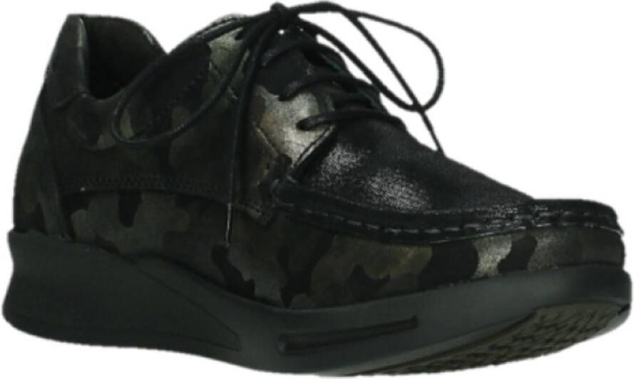 Wolky One forest camouflage stretch nubuck