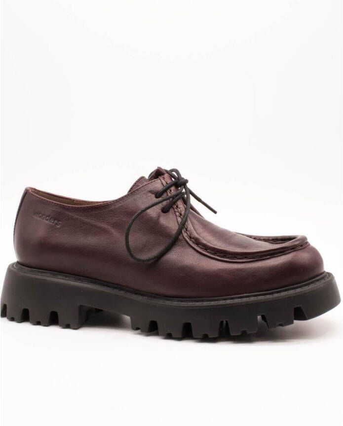 Wonders Goodfly leren loafers kastanjebruin