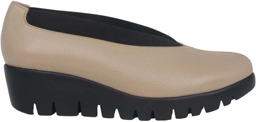 Wonders Taupe Dames Loafer Lichtgewicht Zool