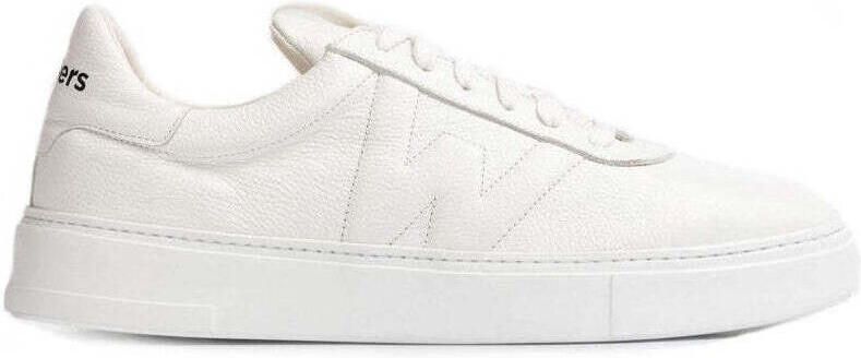 Wonders Oliver Herensneaker Wit Leer Ingedrukt Logo Maxi Zool - Foto 2