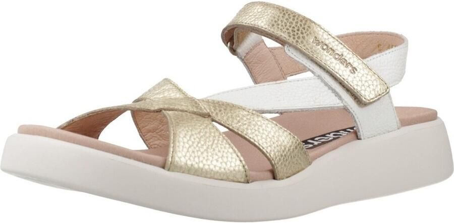 Wonders Veelkleurige gouden gekruiste sandalen - Foto 3
