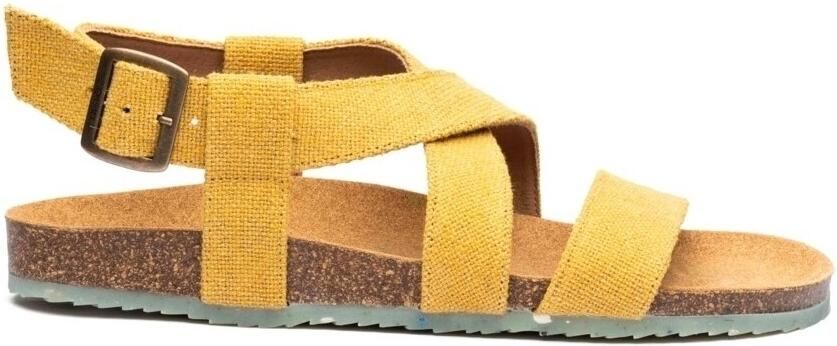 Zouri Platte sandalen Sand Sun Mustard