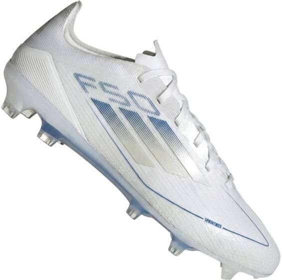 Adidas F50 Pro Gras Voetbalschoenen (FG) Wit Blauw Zilver - Foto 2