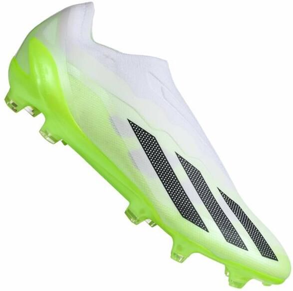 Adidas X Crazyfast.1 Veterloze Gras Voetbalschoenen (FG) Wit Felgeel Zwart