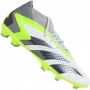 Adidas Predator Accuracy.1 Gras Voetbalschoenen (FG) Kids Wit Grijs Felgeel Zwart - Thumbnail 2