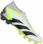 Adidas Predator Accuracy.2 Gras Kunstgras Voetbalschoenen (MG) Wit Grijs Felgeel Zwart - Thumbnail 2