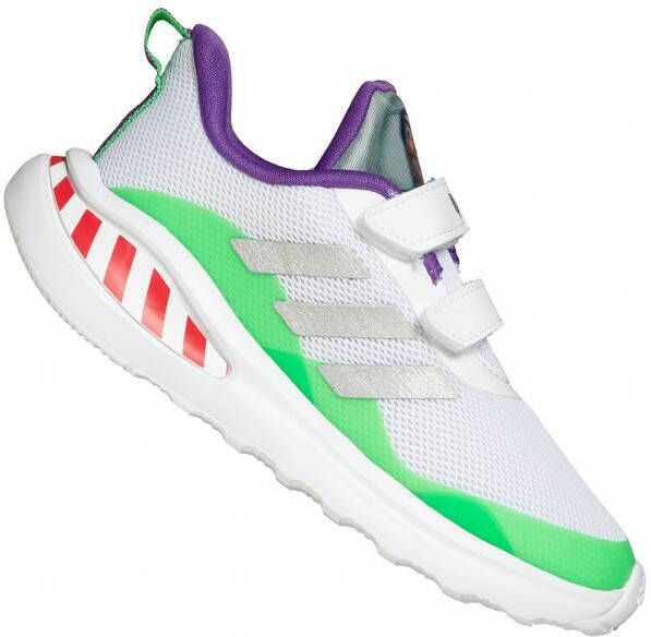 Adidas x Disney Pixar Buzz Lightyear Toy Story FortaRun Schoenen Cloud White Silver Metallic Semi Solar Lime