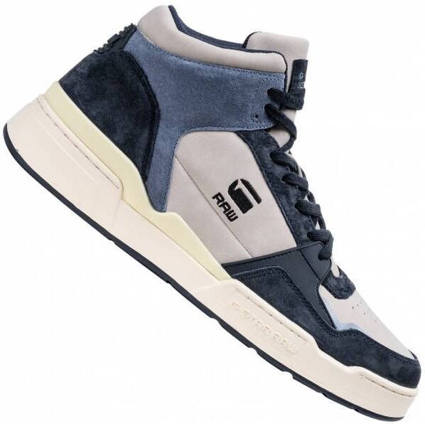 G-Star Raw ATTACC Mid Blocked Heren Leren sneakers 2242 040716 NVY-OFWHT