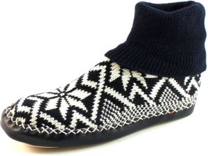 Litha gebreide pantoffels Blauw LIT03