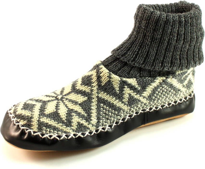 Litha gebreide pantoffels Grijs LIT27