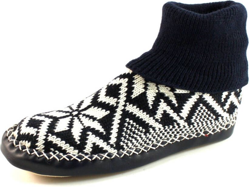 Litha heren pantoffels noors patroon Blauw LIT37