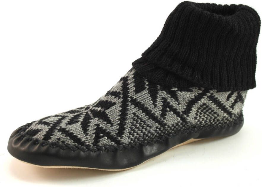Litha heren pantoffels noors patroon Zwart LIT38