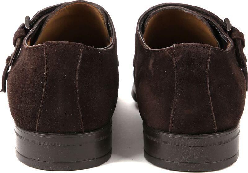 Giorgio Amalfi Schoen Monk Strap Bruin Suede Schoen cm Suede Heren Gespschoenen Double monk strap - Foto 2
