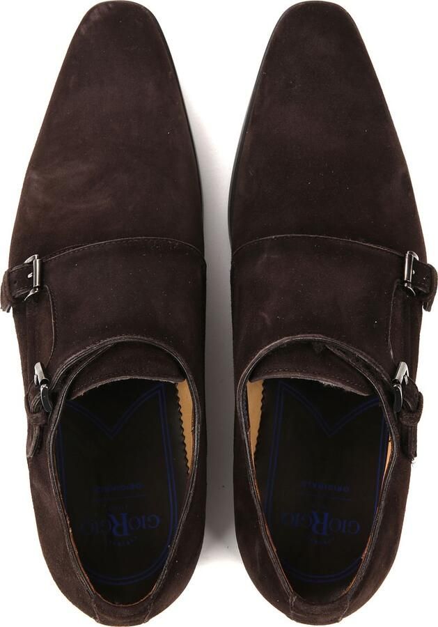 Giorgio Amalfi Schoen Monk Strap Bruin Suede Schoen cm Suede Heren Gespschoenen Double monk strap - Foto 3