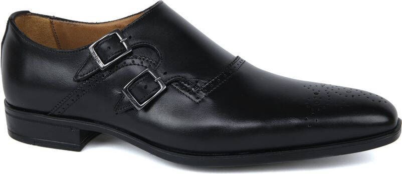 Giorgio Scandicci Schoen Nero Zwart Schoen cm Leer Heren Gespschoenen Double monk strap