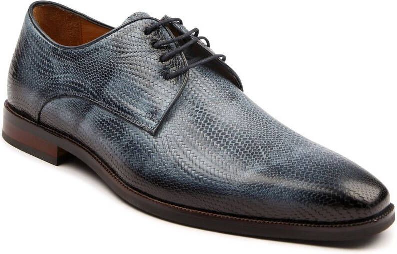Melik Schoen Derby Monoti Print Blauw Heren Nette schoenen - Foto 2