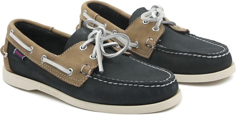 Sebago Bootschoenen Docksides Portland Navy Beige Heren Instappers - Foto 4