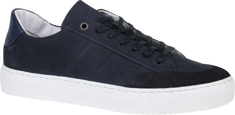 Suitable Nubuck Skave Sneaker Donkerblauw Schoen cm Suede Leer Heren Veterschoenen