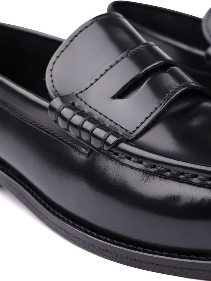 Suitable Penny Loafers Leer Zwart - Foto 5
