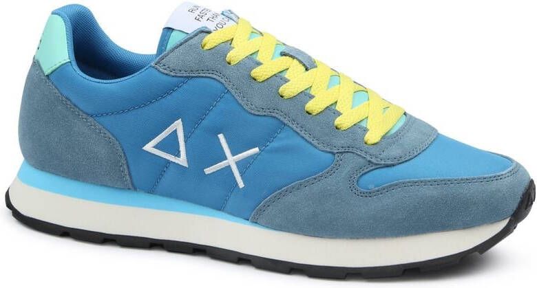 Sun68 Blauwe Solid Nylon Sneaker met Extra Veters Multicolor Heren - Foto 6