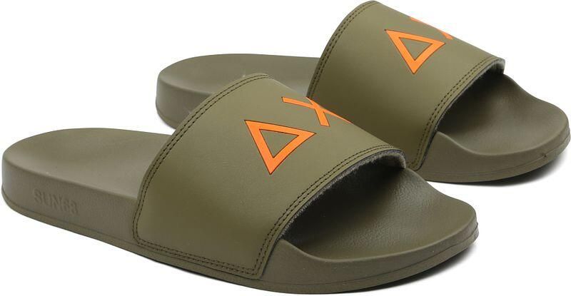 Sun 68 Heren Badslipper Slippers Logo 19 Militare Kaki - Foto 2