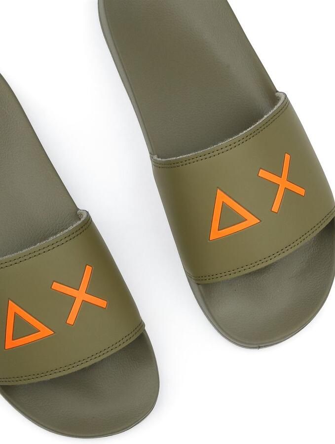 Sun 68 Heren Badslipper Slippers Logo 19 Militare Kaki - Foto 5