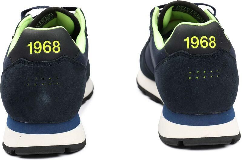 Sun68 Tom Fluo Heren Sneakers Schoenen Navy-Blauw Z46102 - Foto 3