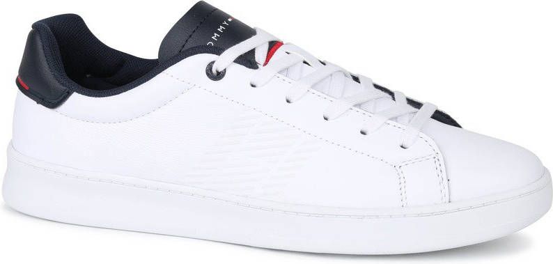 Nylon Conventie Biscuit Tommy Hilfiger Sneakers in wit voor Heren Retro Tennis Cupsole Leather -  Schoenen.nl
