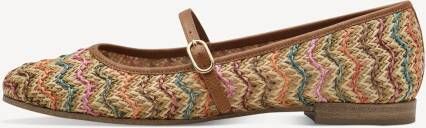 Tamaris Kleurrijke Boho Ballerina`s met Zigzagpatronen - Foto 4