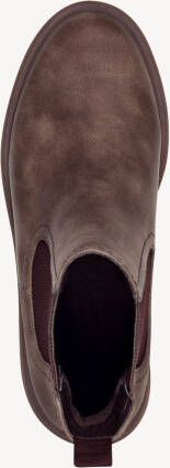 Tamaris Chelsea-boots blokhak enkellaars laarzen met textielband aan de hiel - Foto 4