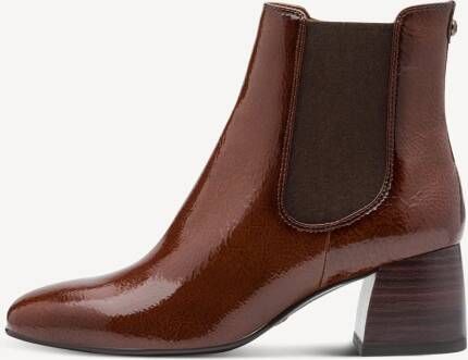 Tamaris Essentials Enkellaarsjes cognac Lak - Foto 4