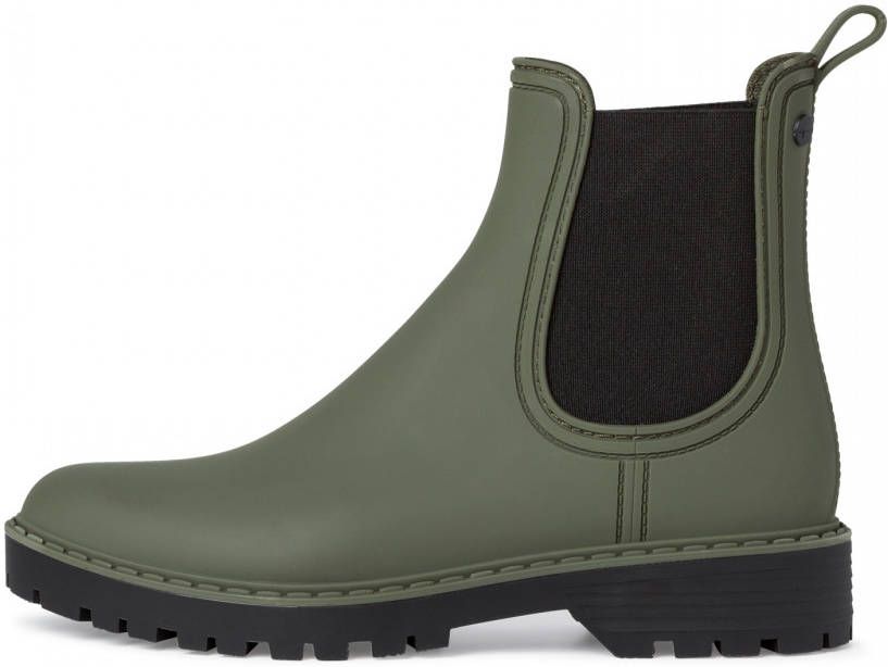 Tamaris Chelsea boots groen - Schoenen.nl