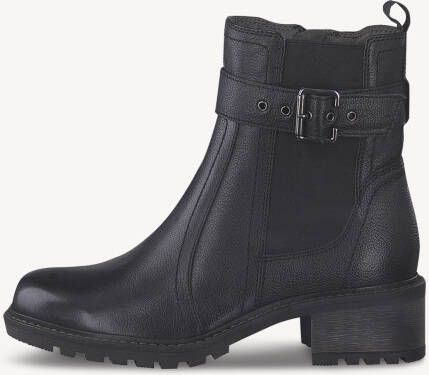 Tamaris Comfortabele Zwarte Leren Enkellaars voor Dames Black Dames - Foto 2