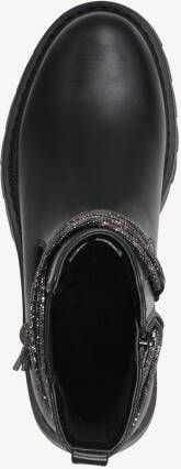 Tamaris Chelsea-boots blokhak enkellaars versierd met fonkelende banden - Foto 4