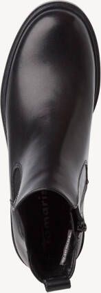 Tamaris Laarsjes van een mix van leer en textiel met elastische inzetten - Foto 3