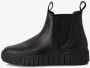 Tamaris dames chelsea boot leren laarzen enkellaars vrouwen leer M25403 zwart - Thumbnail 14
