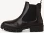 Tamaris dames chelsea boot leren laarzen enkellaars vrouwen leer M2590243 zwart - Thumbnail 3