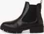 Tamaris dames chelsea boot leren laarzen enkellaars vrouwen leer M2590243 zwart - Thumbnail 4