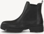Tamaris leren dames chelsea boots laag Zwart - Thumbnail 3