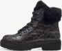 Tamaris Leopard Veterboots zwart Textiel - Thumbnail 3