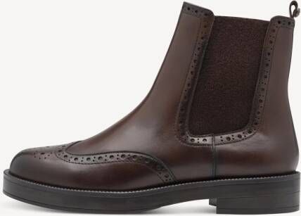 Tamaris Chelsea-boots hakken enkellaars zakelijke schoen met elegante lyra-perforatie - Foto 4