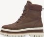 Tamaris Winterlaarzen Blokhak plateau veterschoenen in vegan verwerking - Thumbnail 4