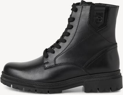 Tamaris Veterlaarsjes blokhak veterboots met modieuze siernaden - Foto 3