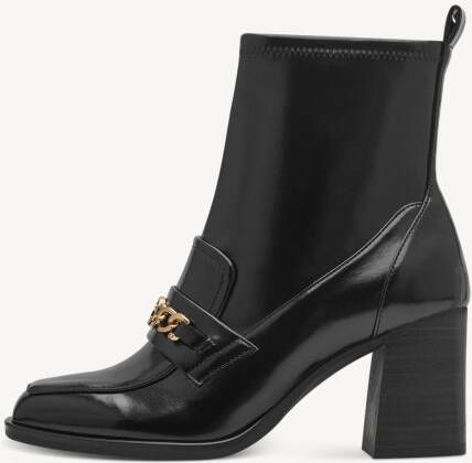 Tamaris Laarsjes Blokhak partyschoen met elegante sierketting en logo-embleem - Foto 3