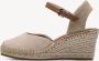 Tamaris Beige Suede Espadrille Sleehak met Leren Voetbed Beige Dames - Thumbnail 6