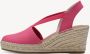 Tamaris Stijlvolle roze espadrilles met 7 cm hak Pink Dames - Thumbnail 3