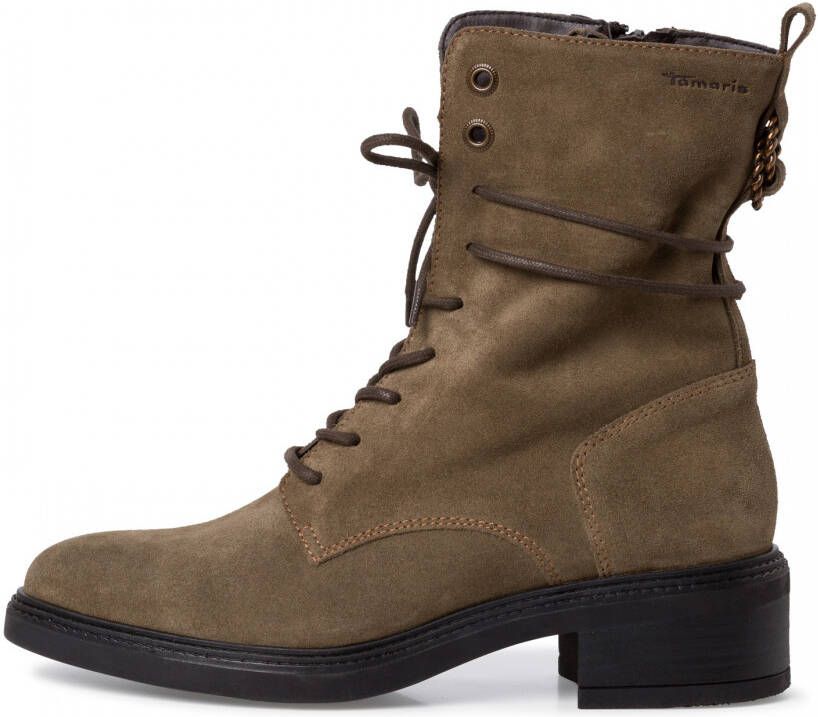 TAMARIS Leren Half laarsje groen 37