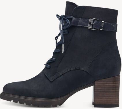 Tamaris Zwarte leren veterschoen met gouden details Zwart Dames - Foto 6