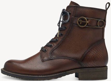 Tamaris Stijlvolle Bruine Leren Veterschoenen Brown Dames - Foto 2