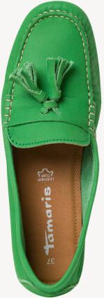 Tamaris Groene leren loafers voor dames Green Dames - Foto 4